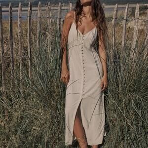 Zara Cream Button-Down Dress